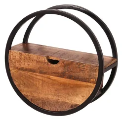 Wohnen Rundes Wandregal mit einer Schublade - Evradon