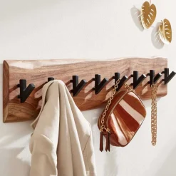 Wohnen Rustikale Hakenleiste mit Baumkante Akazie - Fulias