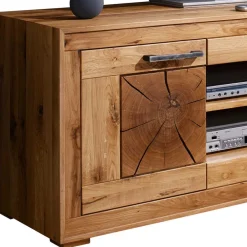 Wohnen Rustikale Schrankwand Troncon aus Wildeiche (vierteilig)