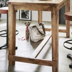 Wohnen Bartische*Rustikaler Bartisch aus Mangobaum Massivholz - Facheto