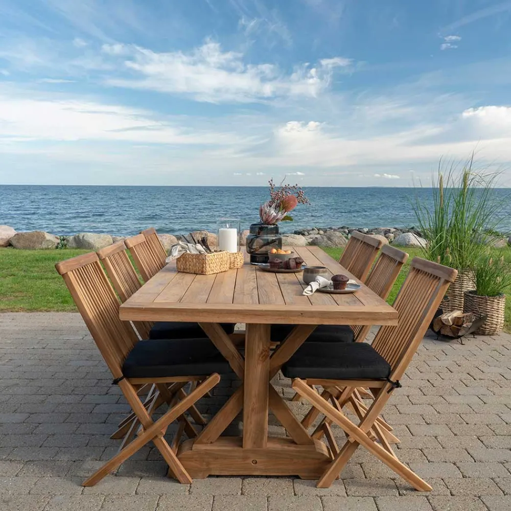 Wohnen Rustikaler Gartentisch aus Teak Massivholz - Acess