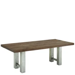 Wohnen Graue Möbel|Naturholzmöbel*Rustikaler Industry Tisch mit Holz Wildeiche - Piave