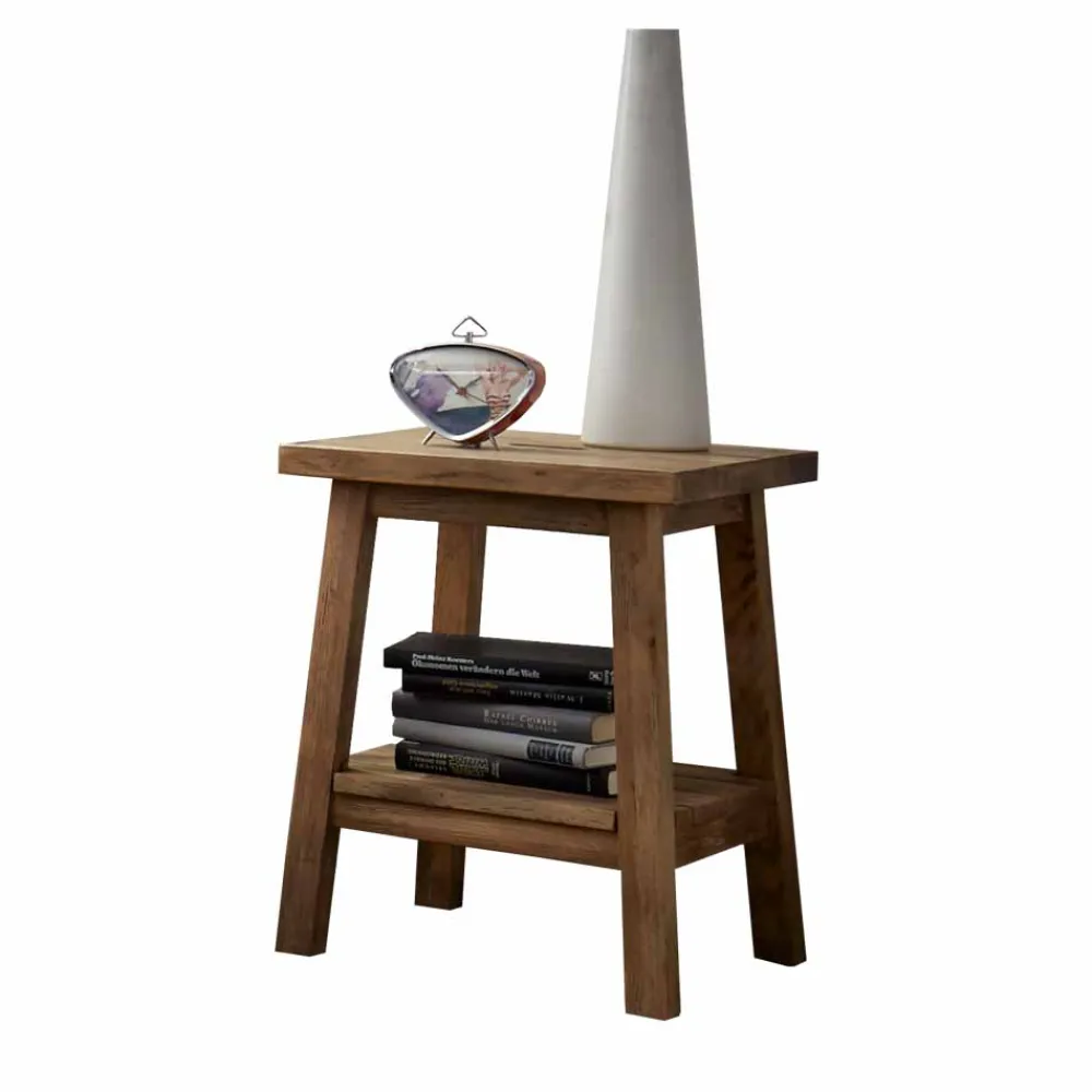 Wohnen Rustikaler Nachttisch Lacuisia aus Wildeiche geölt