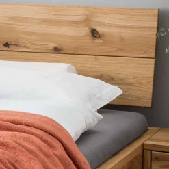 Wohnen Rustikales Bett Set mit Nachttischen - Yunves (dreiteilig)