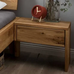 Wohnen Rustikales Bett Set mit Nachttischen - Yunves (dreiteilig)