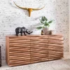 Wohnen Küchenschränke|Sideboards & Kommoden*Rustikales Design Sideboard Pisino aus Holz Akazie massiv