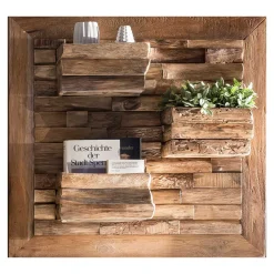 Wohnen Wohnzimmer-Regale|Esszimmerregale*Rustikales Hängeregal aus Teak Massivholz - Teako