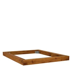 Wohnen Rustikales Wildeiche Holzbett mit Metallkufen - Space