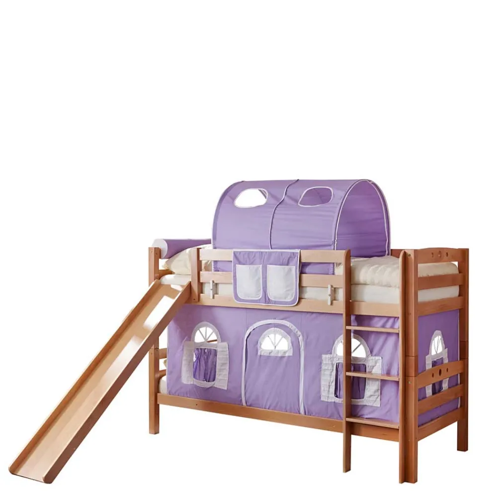 Wohnen Kindermöbel|Kinderbetten*Rutsche Doppelstockbett aus Buche Natur - Hamjon