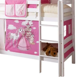 Kinder Wohnen Rutsche Etagenbett für Mädchen in Weiß - Trevora