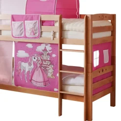 Wohnen Kinderbetten|Kindermöbel*Rutsche Etagenbett für Mädchen in Natur - Norklin