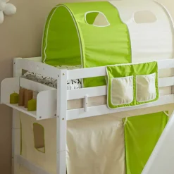 Kinder Wohnen Rutsche Kinder-Hochbett in Weiß - Ricucho