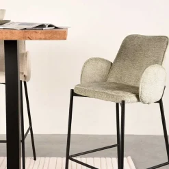 Wohnen Samt Barstühle mit 78 cm Sitzhöhe - Tablonero (2er Set)