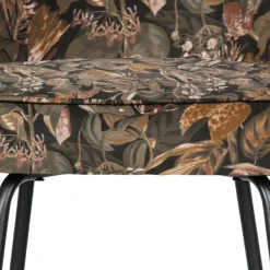 Wohnen Samt Barstuhl mit Pflanzen Muster - Nongo