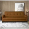 Wohnen Sofas|Sofa*Samt Bettcouch in Senfgelb - Satira