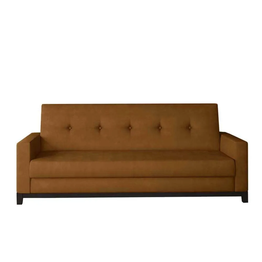 Wohnen Sofas|Sofa*Samt Bettcouch in Senfgelb - Satira
