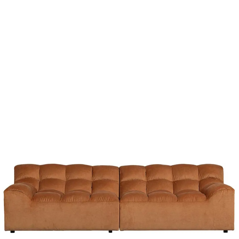 Wohnen Sofas|Sofa*Samt Designcouch in Terracotta - Gracey