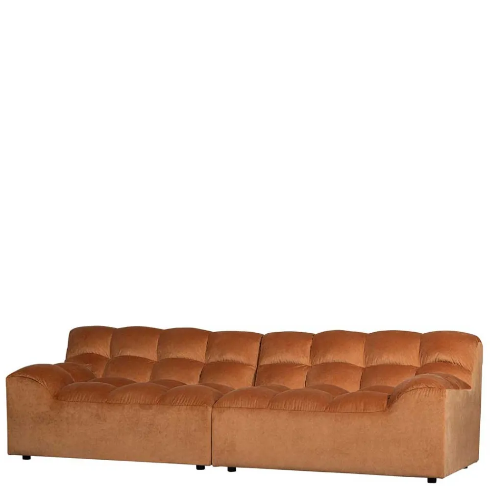 Wohnen Sofas|Sofa*Samt Designcouch in Terracotta - Gracey