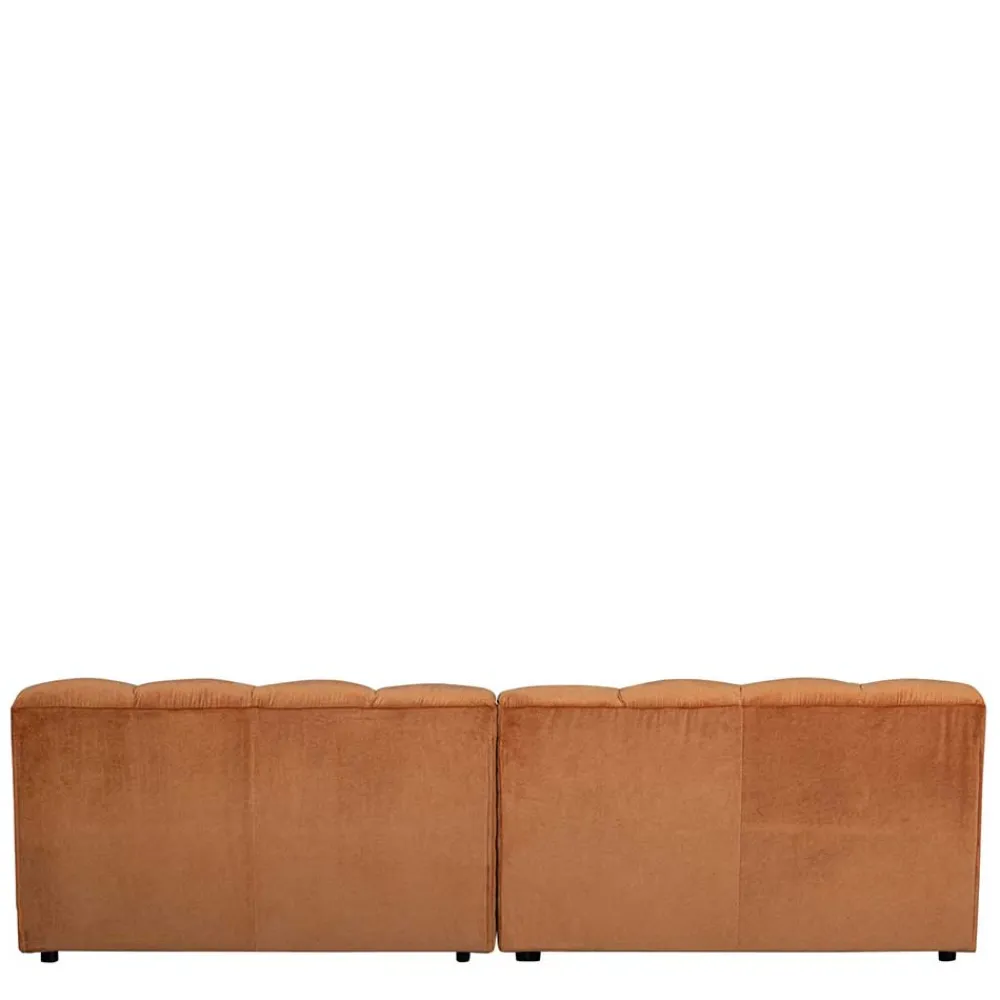 Wohnen Sofas|Sofa*Samt Designcouch in Terracotta - Gracey