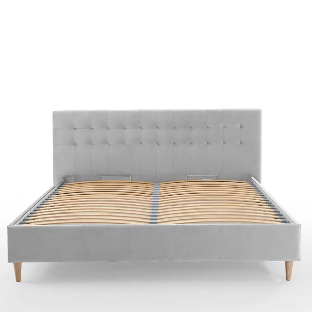 Wohnen Samt Doppelbett mit Bettkasten - Diadonna
