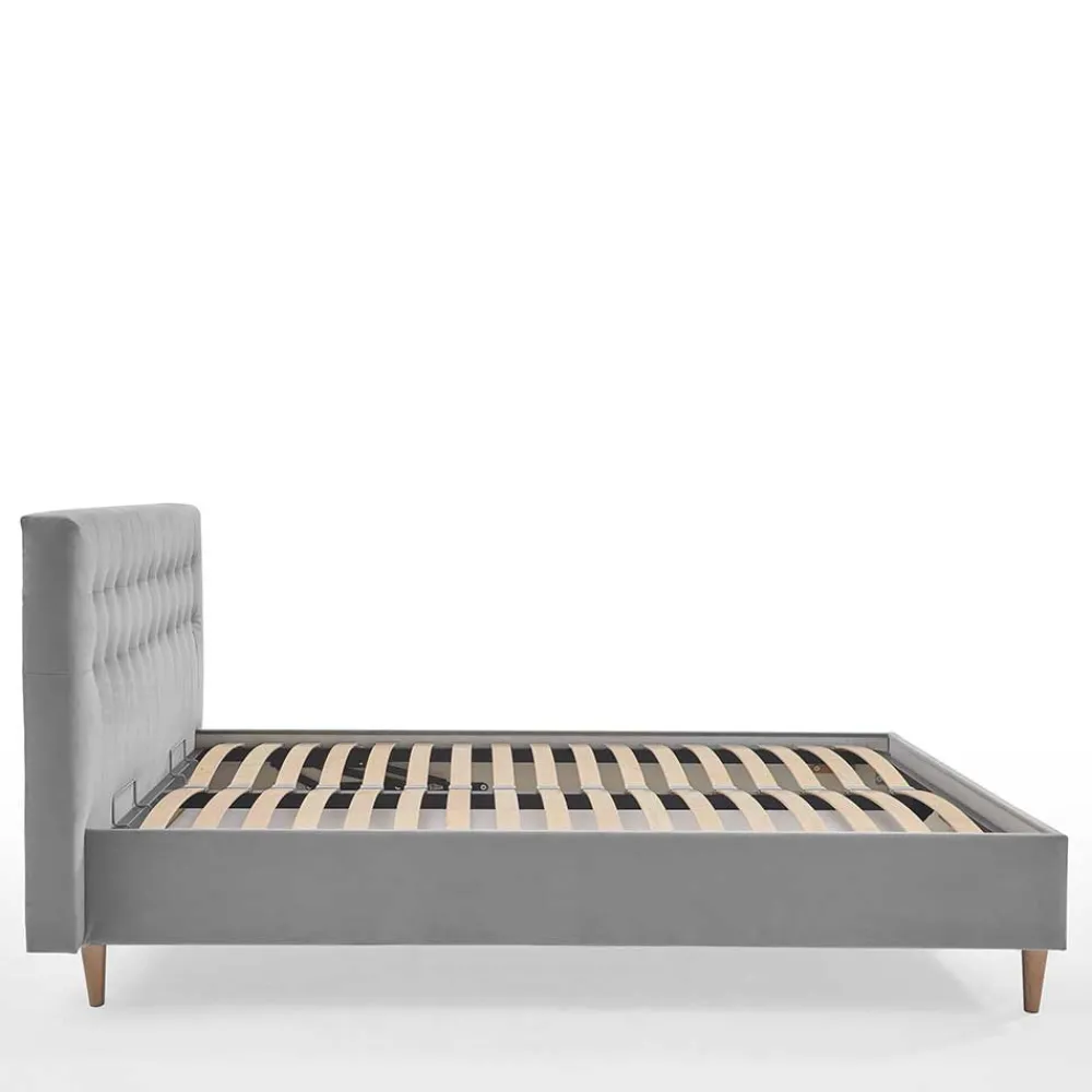 Wohnen Samt Doppelbett mit Bettkasten - Diadonna