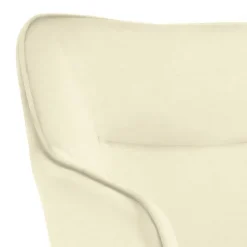 Wohnen Samt Drehstuhl in Weiß mit Gold - Abetzia