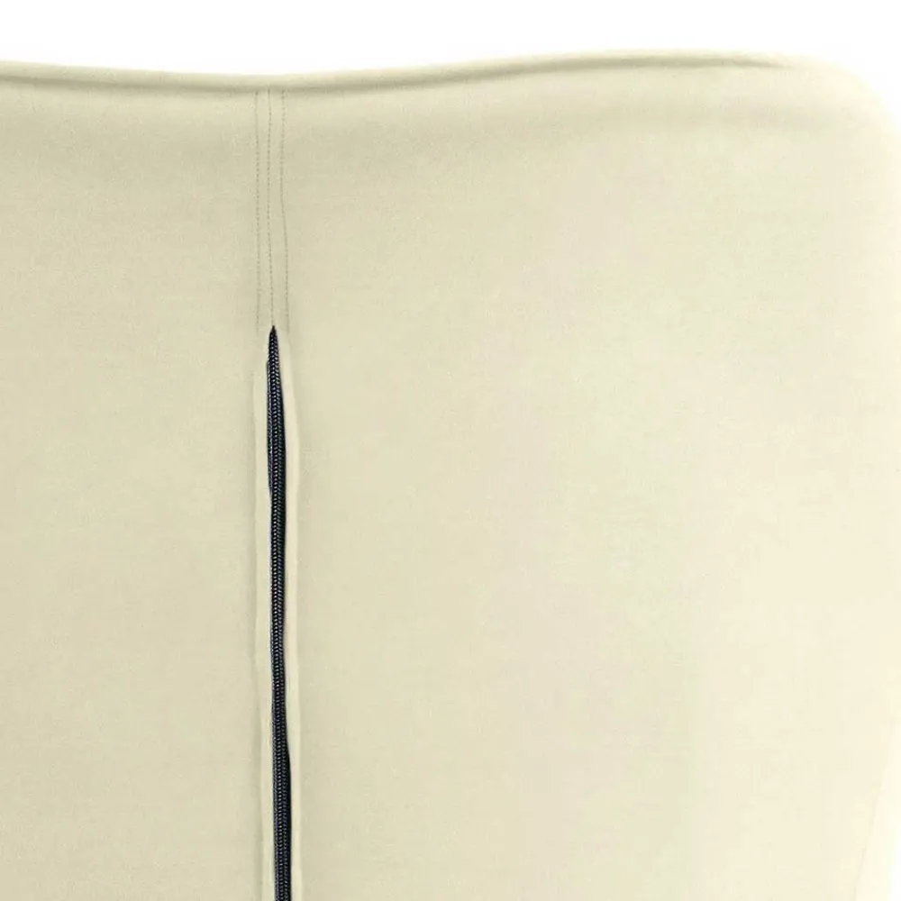 Wohnen Samt Drehstuhl in Weiß mit Gold - Abetzia