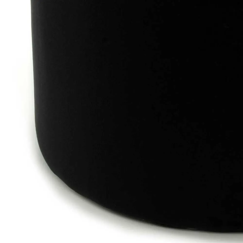 Wohnen Samt Hocker in Creme & Schwarz - Gilianoa