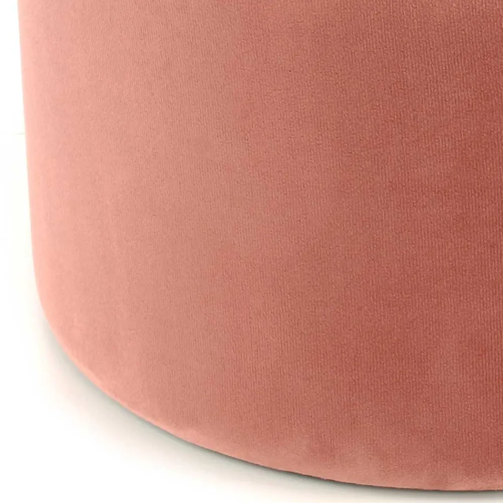 Wohnen Samt Hocker in Rosa hell & dunkel mit Gold - Adelaide