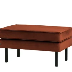 Wohnen Samt Hocker in Rost Braun - Naryon