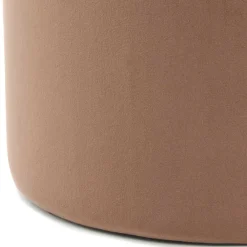 Wohnen Samt Hocker Set in Hellbraun & Braun - Valerana (zweiteilig)