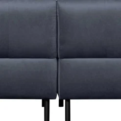 Wohnen Sofas|Sofa*Samt L-Sofa in Dunkelgrau - Roccoss