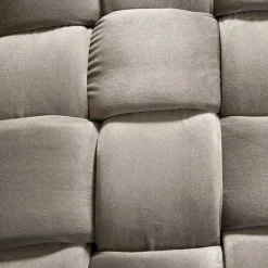 Wohnen Samt Polsterbank in Taupe - Flechtoptik - Josch