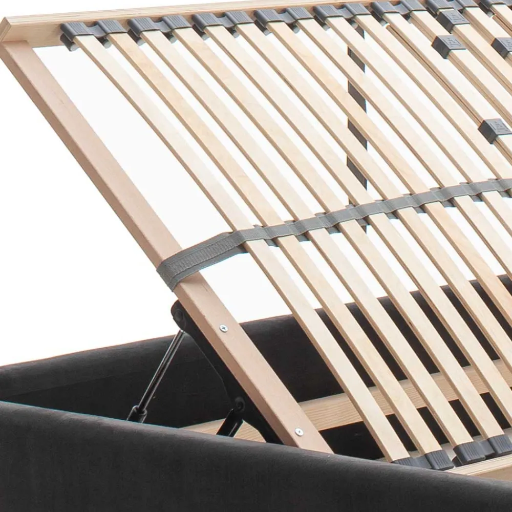 Wohnen Samt Polsterbett mit Chesterfield Kopfteil - Badehma