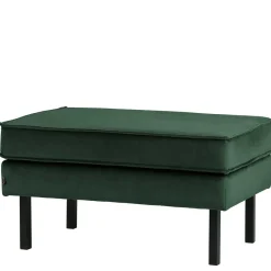 Wohnen Retro Möbel|Sessel & Hocker*Samt Polsterhocker in Grün - Distroit