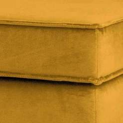 Wohnen Barhocker*Samt Polsterhocker in Ocker Gelb - Nustra