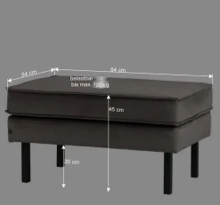 Wohnen Barhocker*Samt Polsterhocker in Ocker Gelb - Nustra