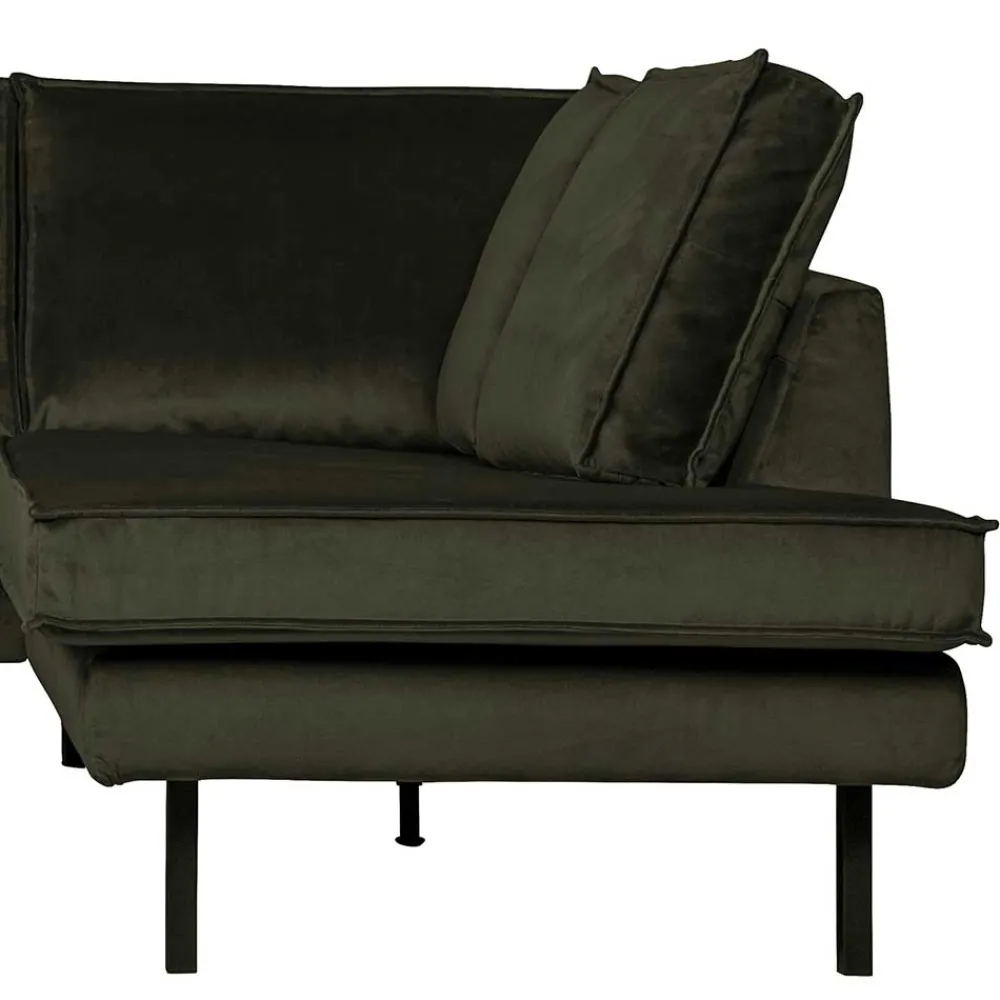 Wohnen Retro Möbel*Samt Retrocouch in Dunkelgrün Samt - Kurtisma