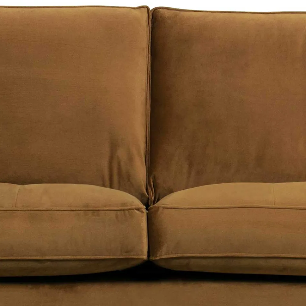 Wohnen Retro Möbel*Samt Retrosofa in Honigfarben - Saguan