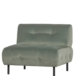 Wohnen Sessel & Hocker|Sessel*Samt Sessel ohne Armlehnen in Graugrün - Norwich