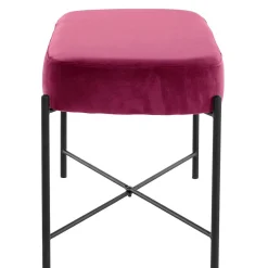 Wohnen Samtbank in Pink mit Metallgestell - Infernya