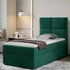 Wohnen Samt-Boxbett in Grün - 90x200 cm - Nostalgico