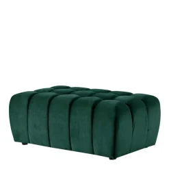 Wohnen Samt-Polsterhocker in Grün - Olenka