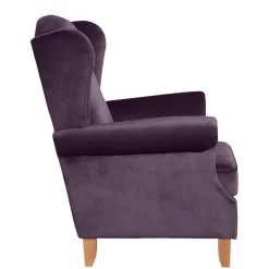 Wohnen Sessel & Hocker|Sessel*Samtvelours Ohrensessel in Dunkellila - Aglaia