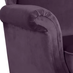 Wohnen Sessel & Hocker|Sessel*Samtvelours Ohrensessel in Dunkellila - Aglaia