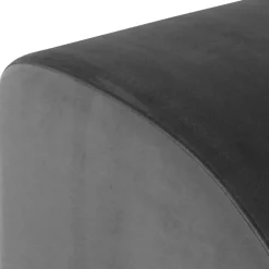 Wohnen Sessel & Hocker*Samtvelours Polsterhocker in Anthrazit - Izmael