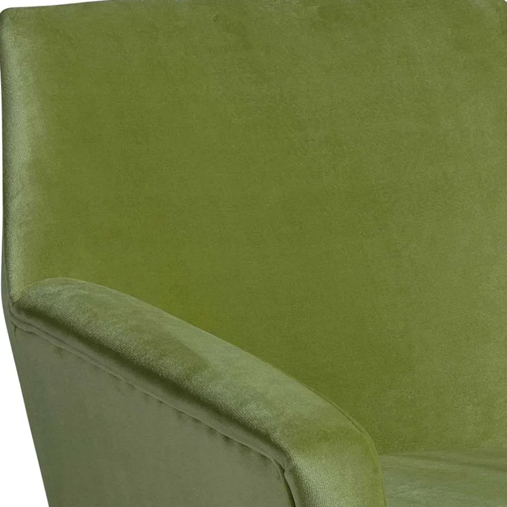 Wohnen Samtvelours Polstersessel in Oliv Grün - Canossa