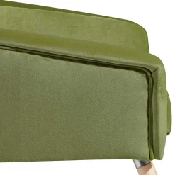 Wohnen Samtvelours Polstersessel in Oliv Grün - Canossa