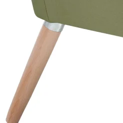 Wohnen Samtvelours Polstersessel in Oliv Grün - Canossa