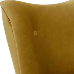 Wohnen Samtvelours Polstersessel in Gelb und Erle - Ranalda